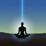 spiritual healing and meditating